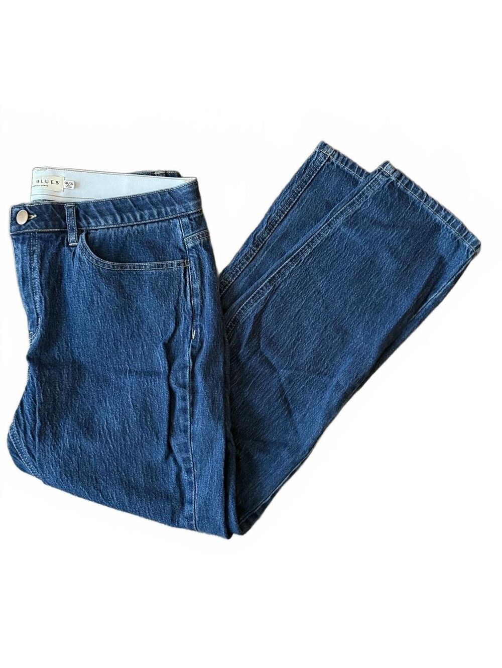 City Blue Eco-Friendly Women's Denim Jeans Size 14 Streetwear Straight Leg Urban